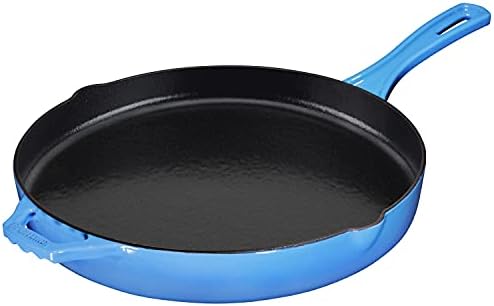 12-Inch Blue Cast Iron Frying Pan