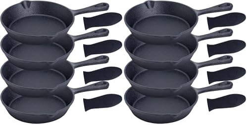 Mini Cast Iron Skillet Set of 4, Pack of 2